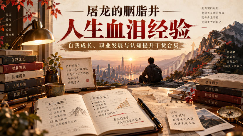 屠龙的胭脂井人生血泪经验|自我成长、职业发展与认知提升干货合集【文档】-赛德副业库