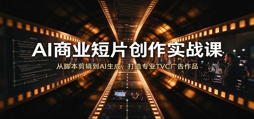 AI商业短片创作实战课:从脚本剪辑到AI生成,打造专业TVC广告作品-赛德副业库