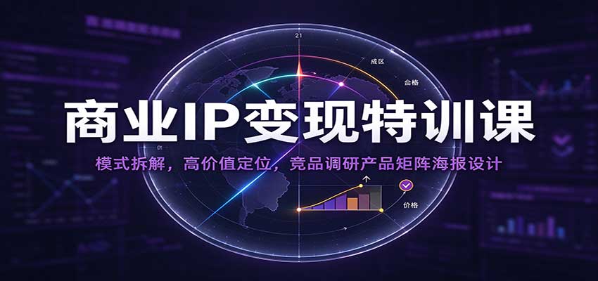商业IP变现特训课:模式拆解,高价值定位,竞品调研产品矩阵海报设计-赛德副业库