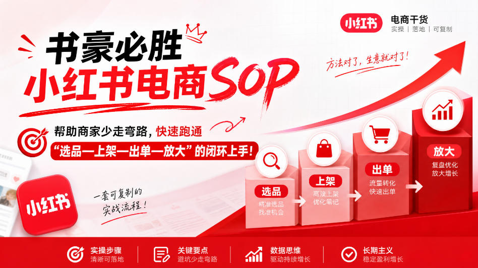 书豪必胜小红书电商sop，帮助商家少走弯路，快速跑通”选品—上架—出单—放大”的闭环（更新9月）-赛德副业库