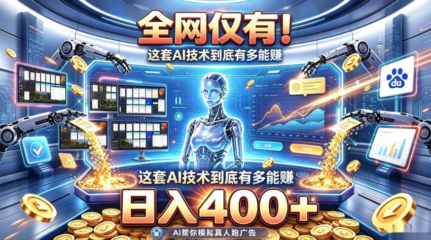 全网仅有!这套AI技术到底有多能賺,日入400+,无需人工干预,实现真正被动变现【揭秘】-赛德副业库