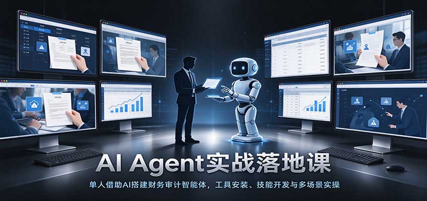 AI Agent实战落地课:单人借助AI搭建财务审计智能体,工具安装、技能开发与多场景实操-赛德副业库