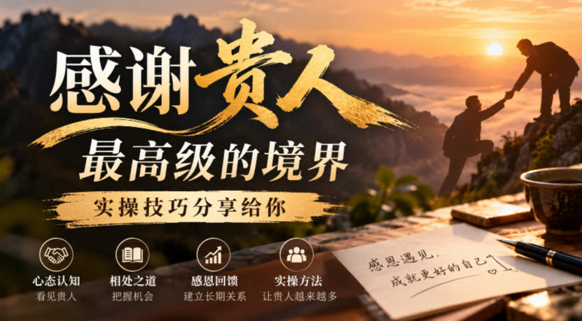 某公众号付费文章：感谢贵人最高级的境界，实操技巧分享给你-赛德副业库