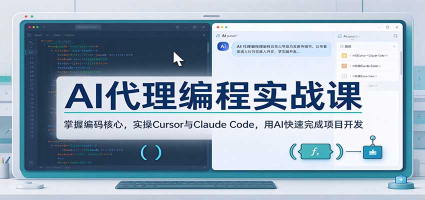 AI代理编程实战课:掌握编码核心,实操Cursor与Claude Code,用AI快速完成项目开发-赛德副业库