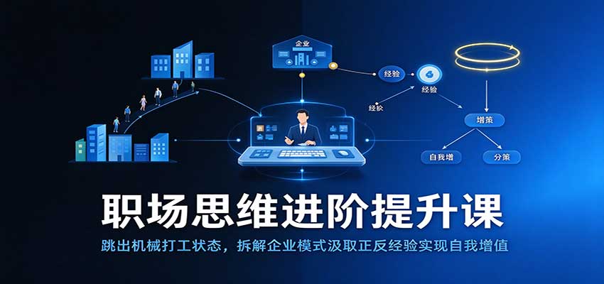 职场思维进阶提升：跳出机械打工状态，拆解企业模式汲取正反经验实现自我增值-赛德副业库
